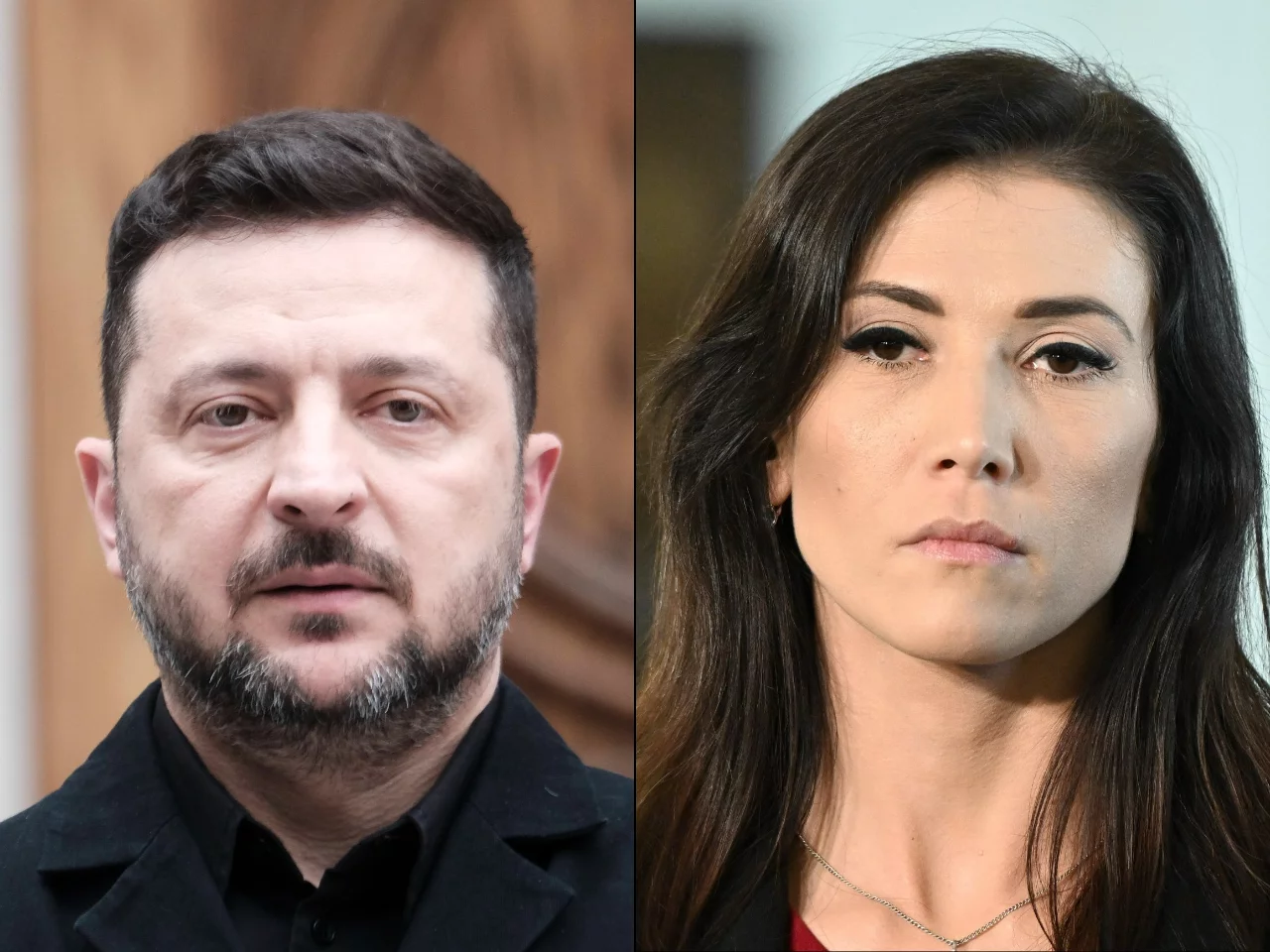 Wołodymyr Zełenski i Ewa Zajączkowska-Hernik