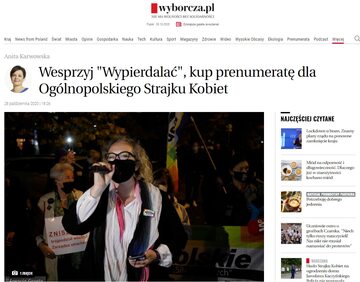 "Gazeta Wyborcza" zachęca protestujących do wykupienia prenumeraty