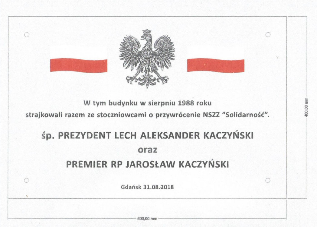 Projekt tablicy na Twitterze Karol Guzikiewicz z gdańskiej Solidarności