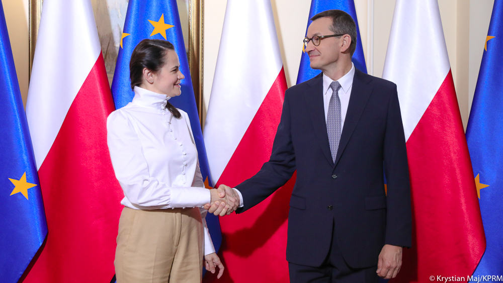 Swiatłana Cichanouska, Mateusz Morawiecki