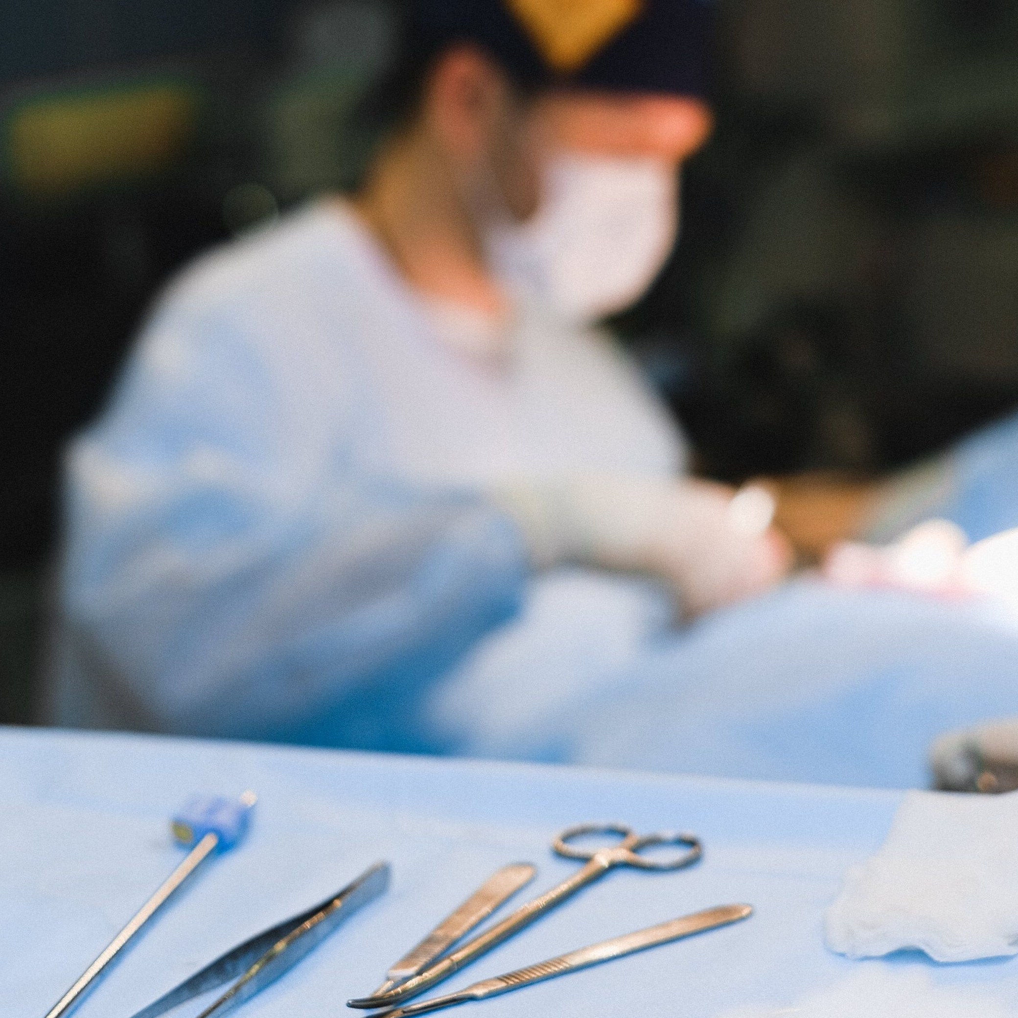 Close-up View of Surgical Equipment