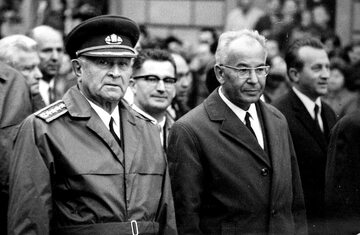 Generał Ludvik Svoboda i Gustav Husak w sierpniu 1969