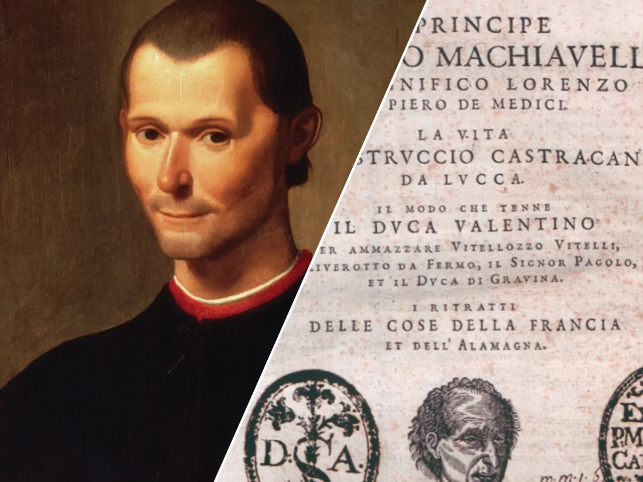 Niccolò Machiavelli  /  Strona tytułowa wydania z 1550 r. dzieła „Książę” Machiavellego