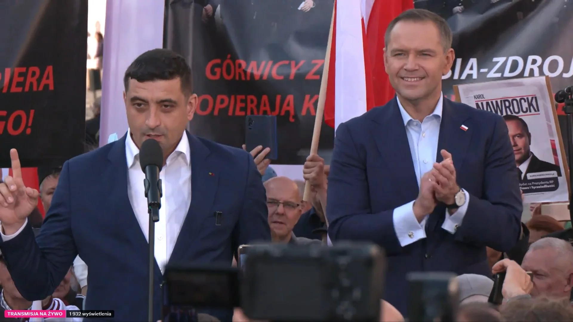 Niespodziewany gość na wiecu Nawrockiego. "Jest ze mną przyszły prezydent"