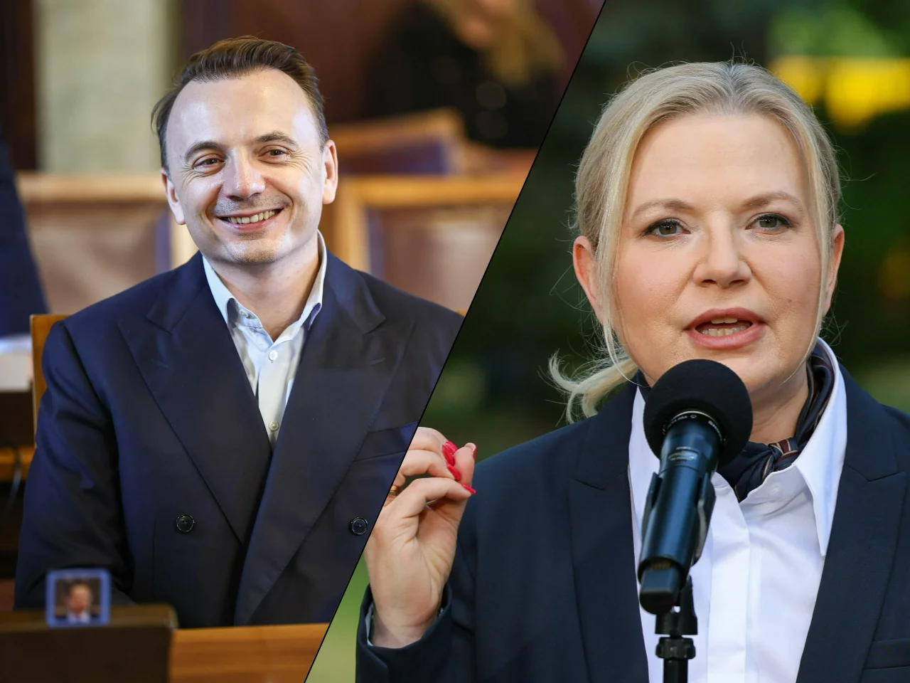 Łukasz Gibała i Monika Piątkowska