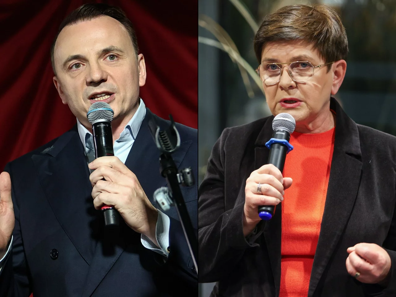Łukasz Gibała i Beata Szydło