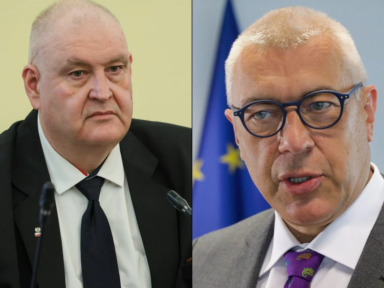 Bogdan Święczkowski (L) przegrał w sądzie z Romanem Giertychem (P)