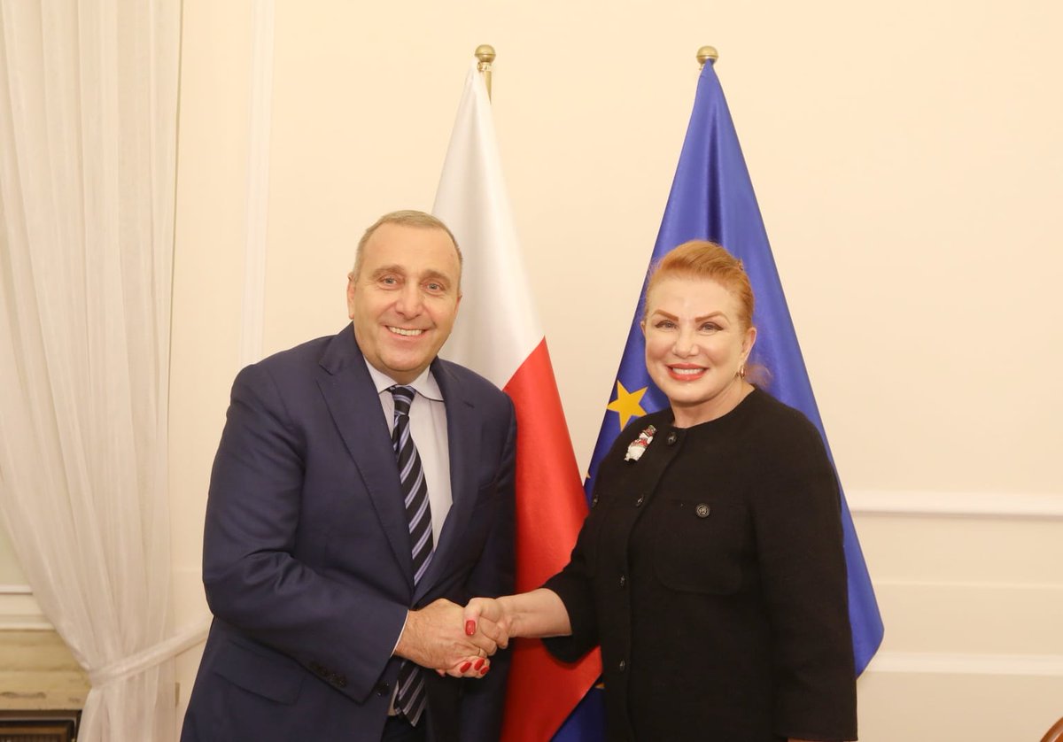 Grzegorz Schetyna i Georgette Mosbacher