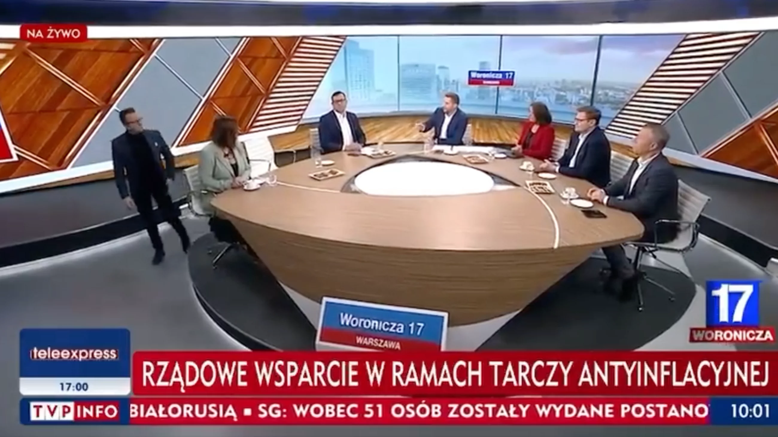 Dariusz Joński opuszcza studio TVP, fragm. programu "Woronicza 17"