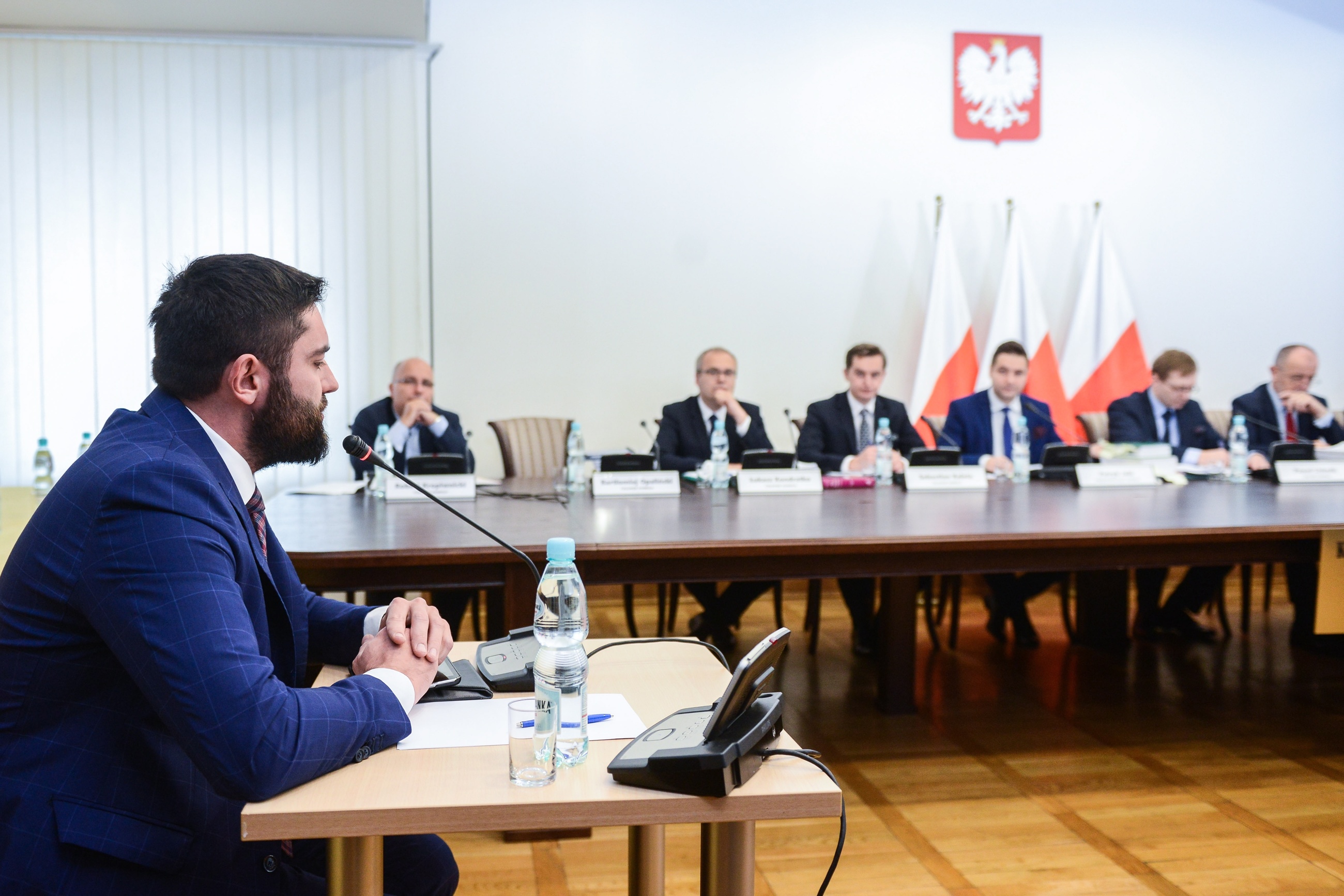 Były wiceprezydent Warszawy Jarosław Jóźwiak podczas przesłuchania przez komisję weryfikacyjną ds. reprywatyzacji