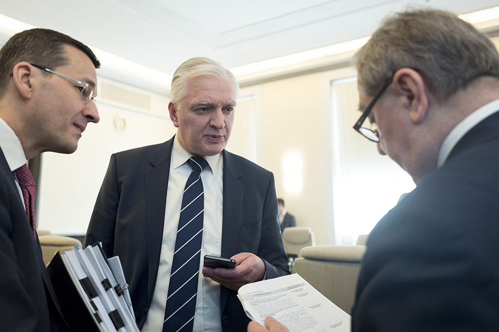 Jarosław Gowin na posiedzeniu rządu