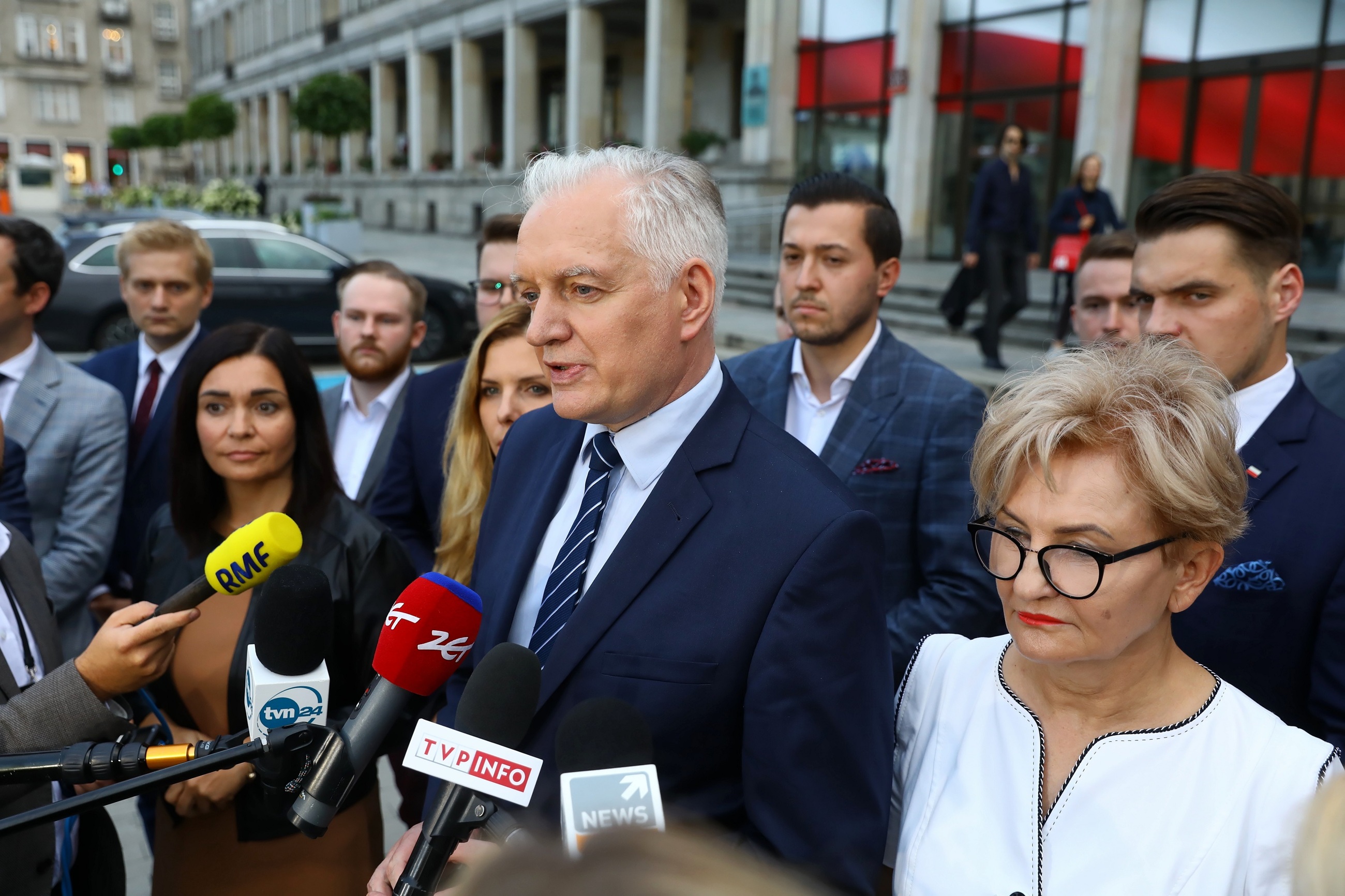 Jarosław Gowin na konferencji prasowej