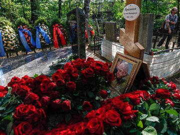 Grób Jewgienija Prigożyna na cmentarzu w Petersburgu