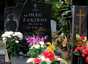 Grób mjr. Olega Zakirowa na Starym Cmentarzu w Łodzi