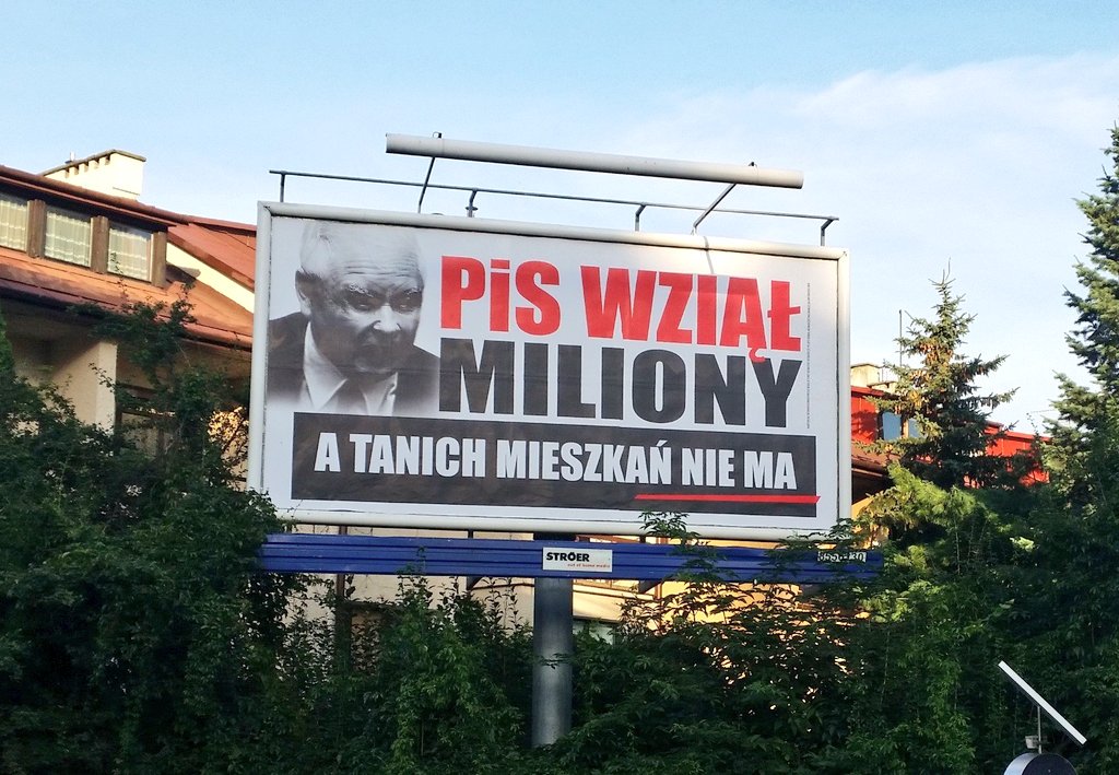 billboard finansowany przez PO i Nowoczesną