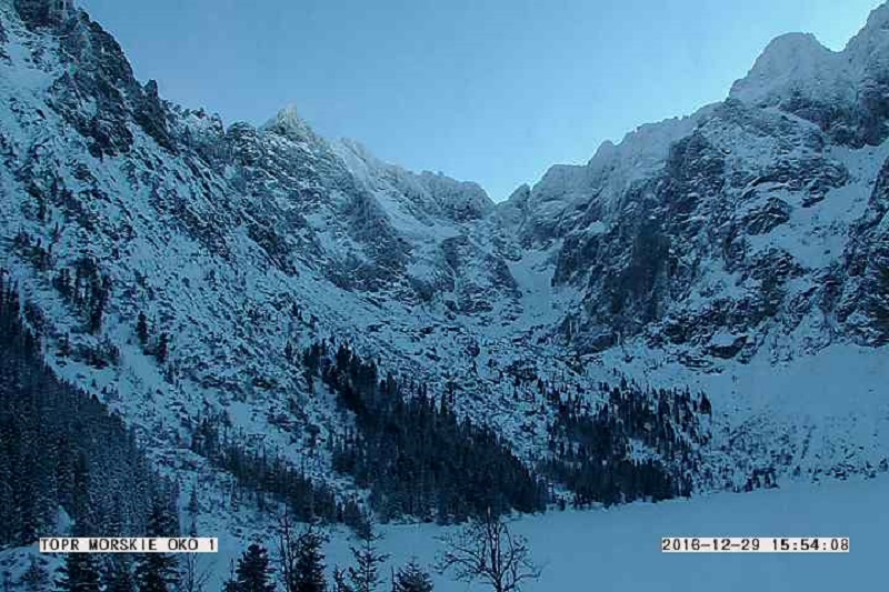 Morskie Oko, widok z kamery TOPR