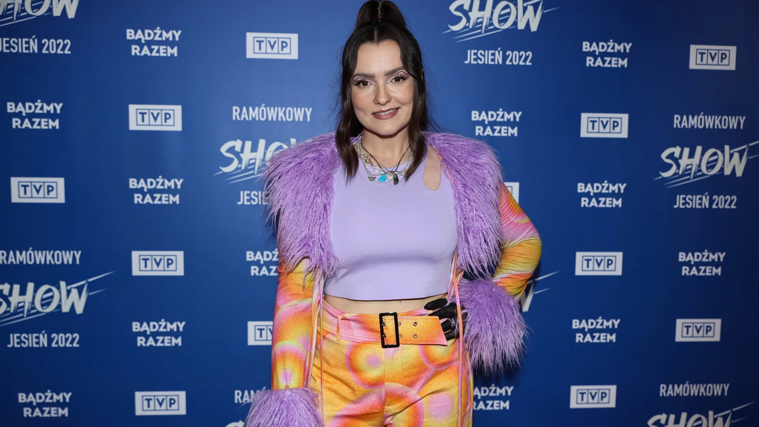 Wokalistka Lanberry podczas prezentacji jesiennej ramówki TVP
