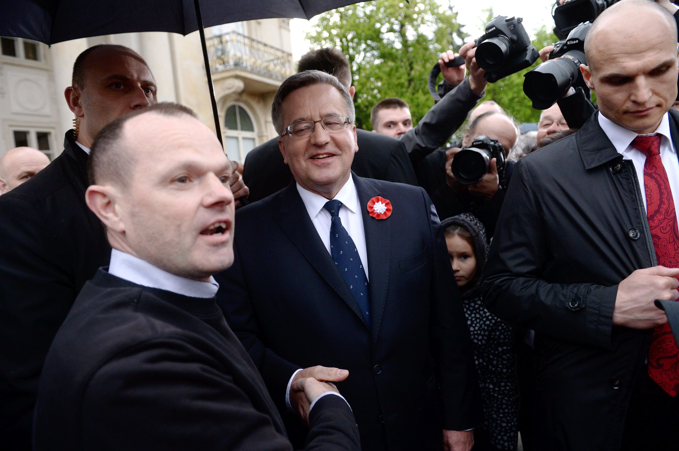 Andrzej Hadacz z b. prezydentem Bronisławem Komorowskim