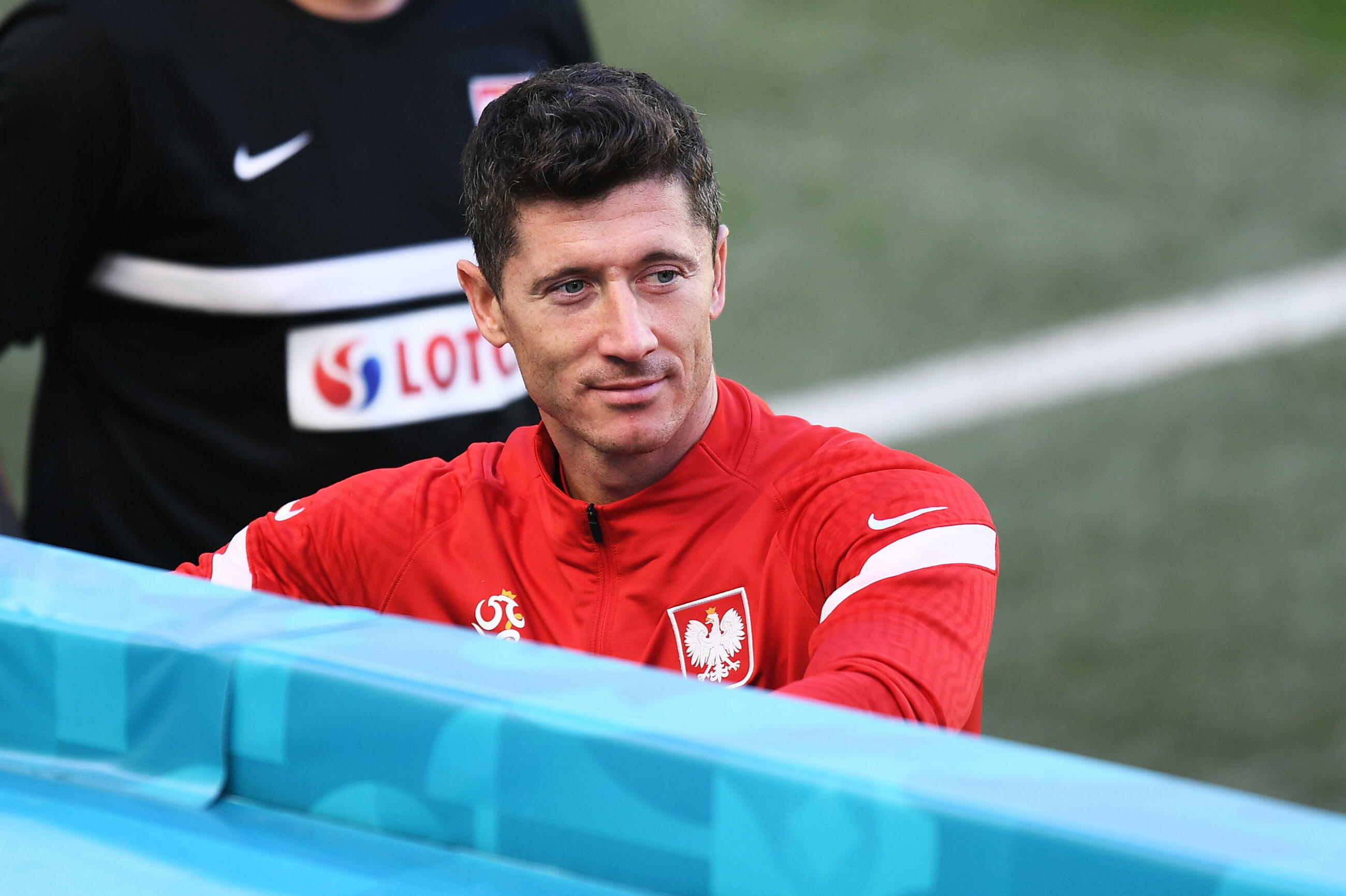 Euro 2020. Kapitan piłkarskiej reprezentacji Polski Robert Lewandowski podczas treningu kadry w Gdańsku