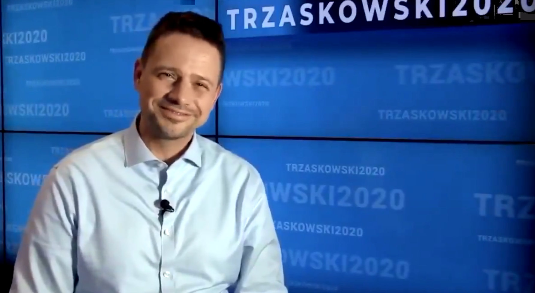 Prezydent Warszawy, kandydat KO na prezydenta Rafał Trzaskowski.