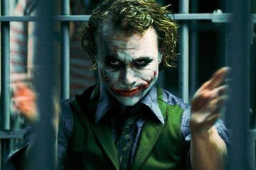 Heath Ledger w roli Jokera ("Mroczny Rycerz")