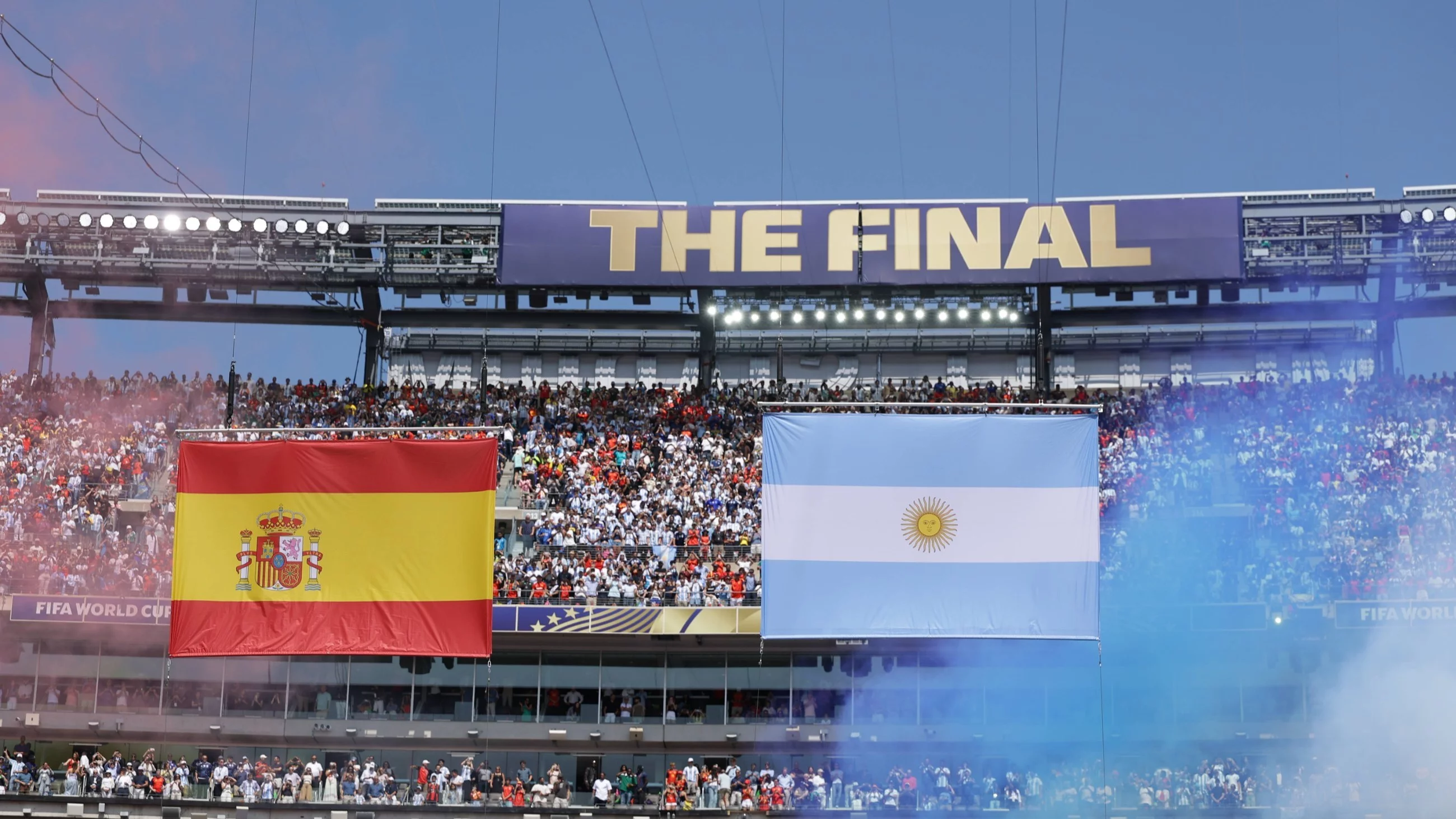 FIFA World Cup 2026 finał. flagi na trybunach