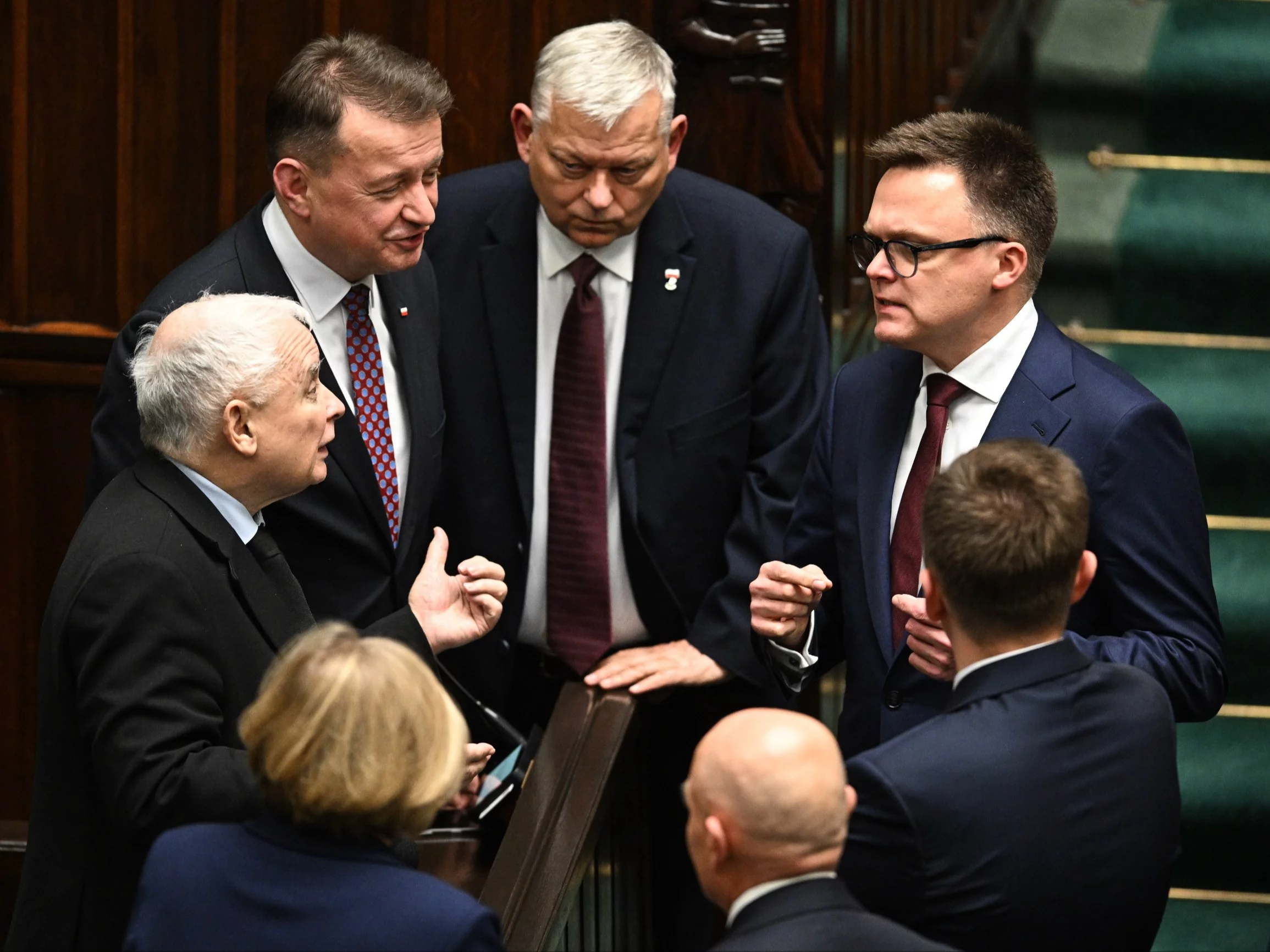 Szymon Hołownia, Jarosław Kaczyński i posłowie PiS w Sejmie