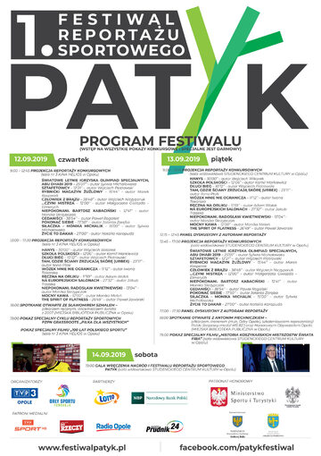I Festiwal Reportażu Sportowego PATYK