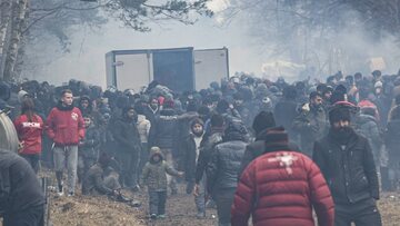 Imigranci przy granicy polsko-białoruskiej