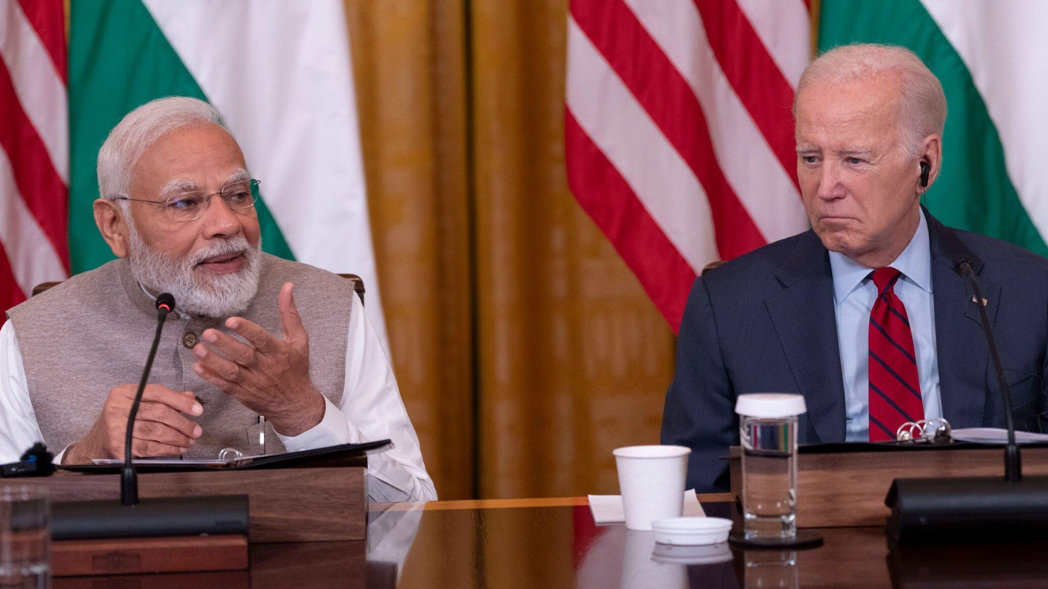 Premier Indii Narendra Modi i prezydent USA Joe Biden