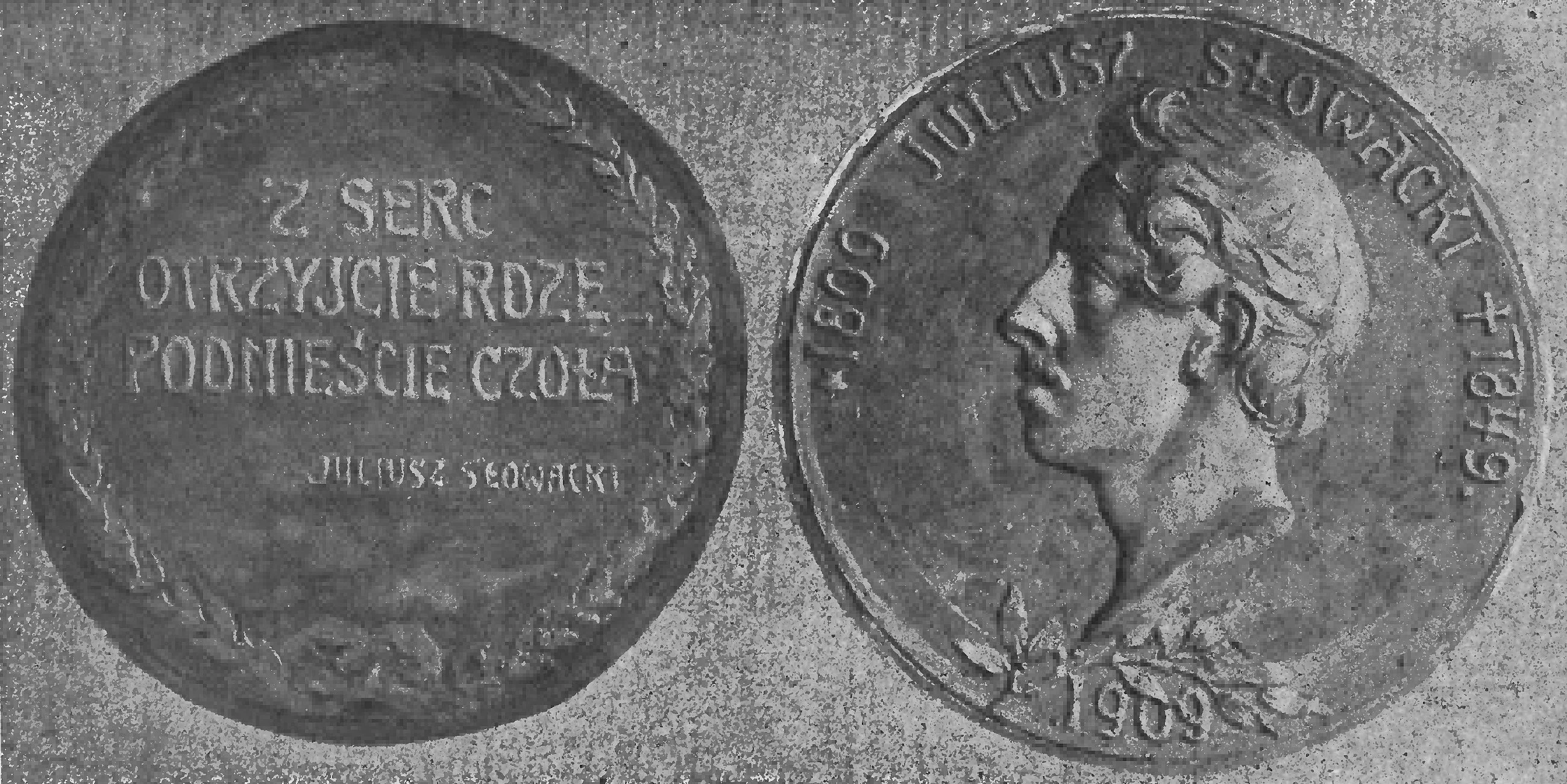 Medal pamiątkowy poświęcony Juliuszowi Słowackiemu