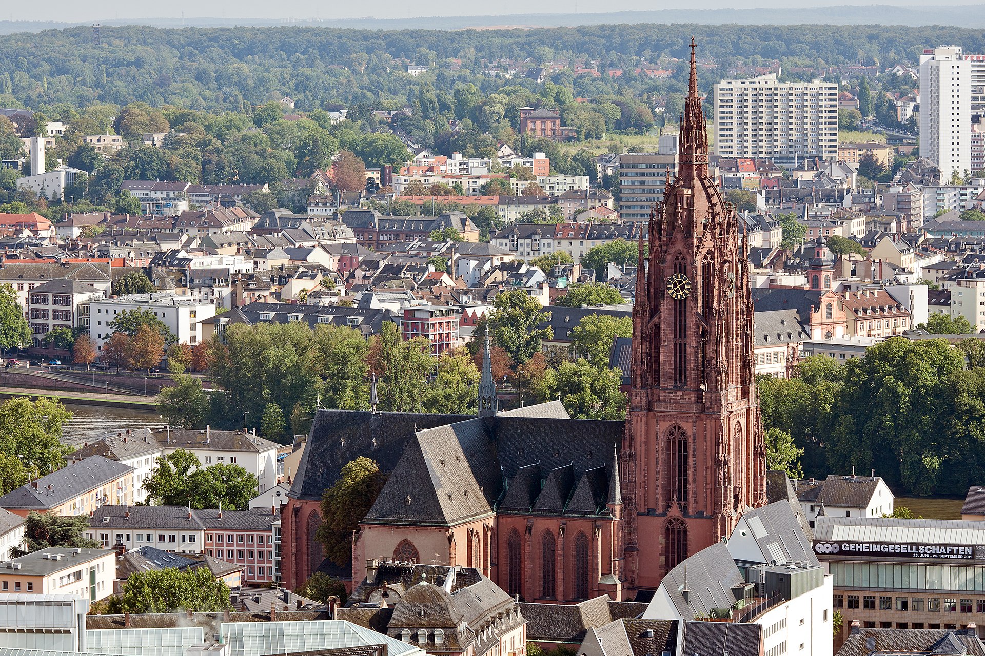 Frankfurt nad Menem – widok na katedrę św. Bartłomieja