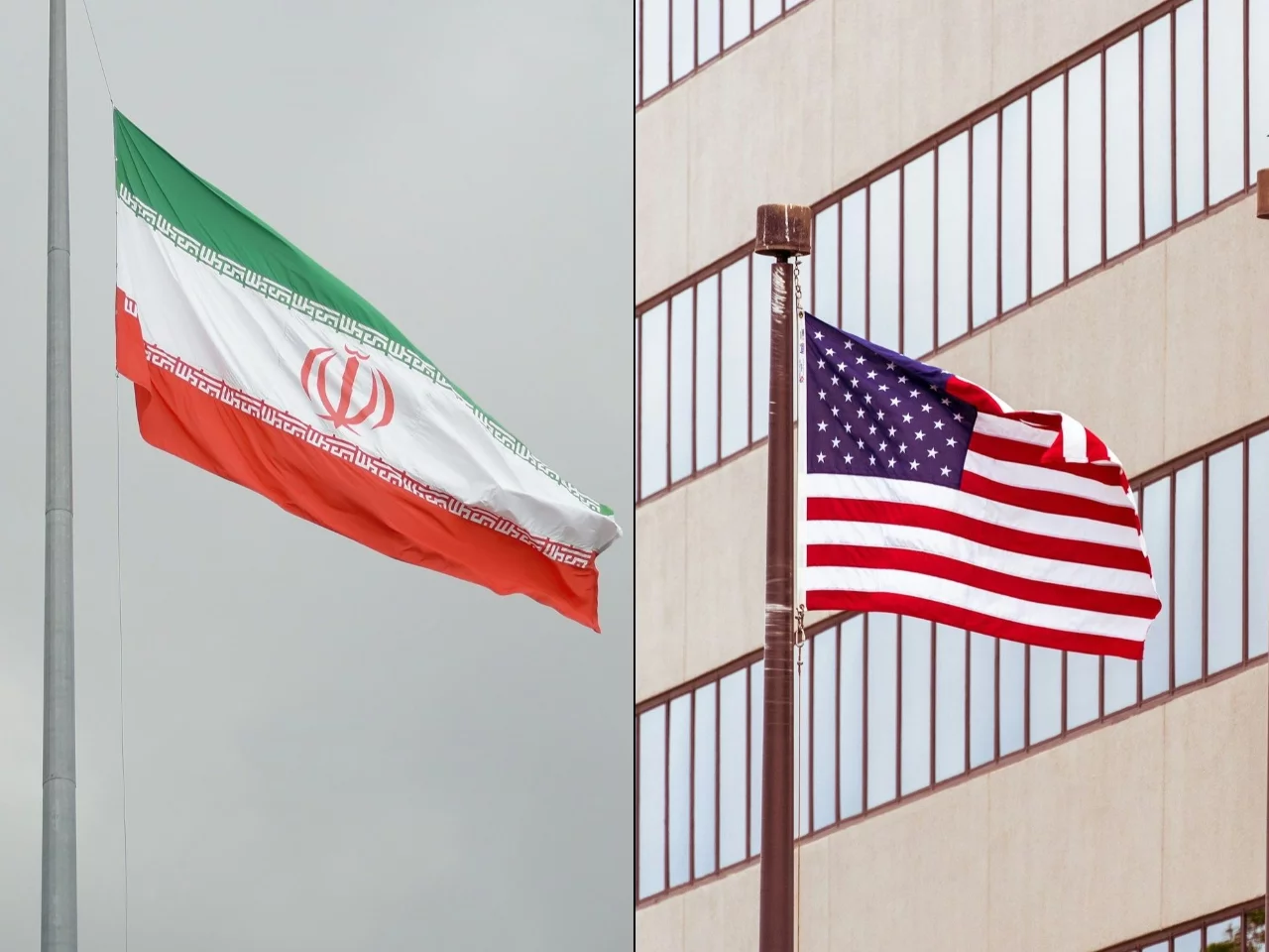 Flaga Iran, flaga USA
