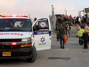 Izraelskie służby ratownicze na Wzgórzach Golan