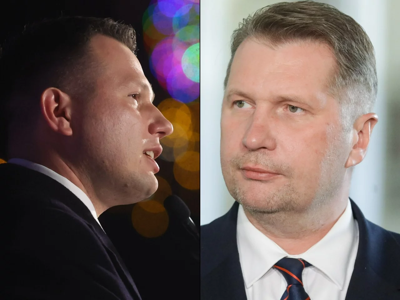 Sławomir Mentzen (L) i Przemysław Czarnek (P)