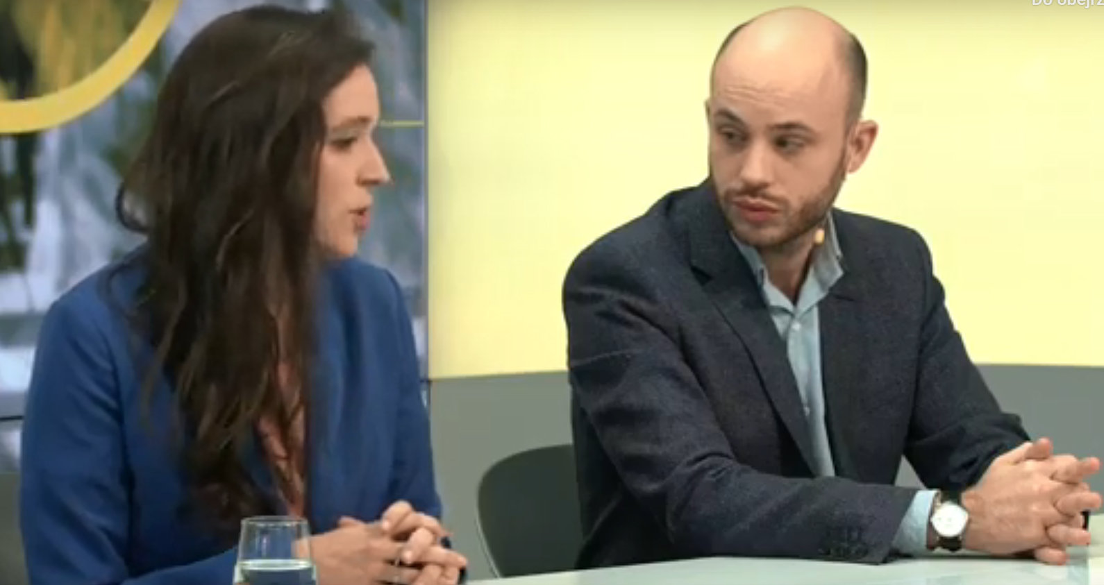 Klaudia Jachira i Jan Śpiewak w studiu "Onet Rano"