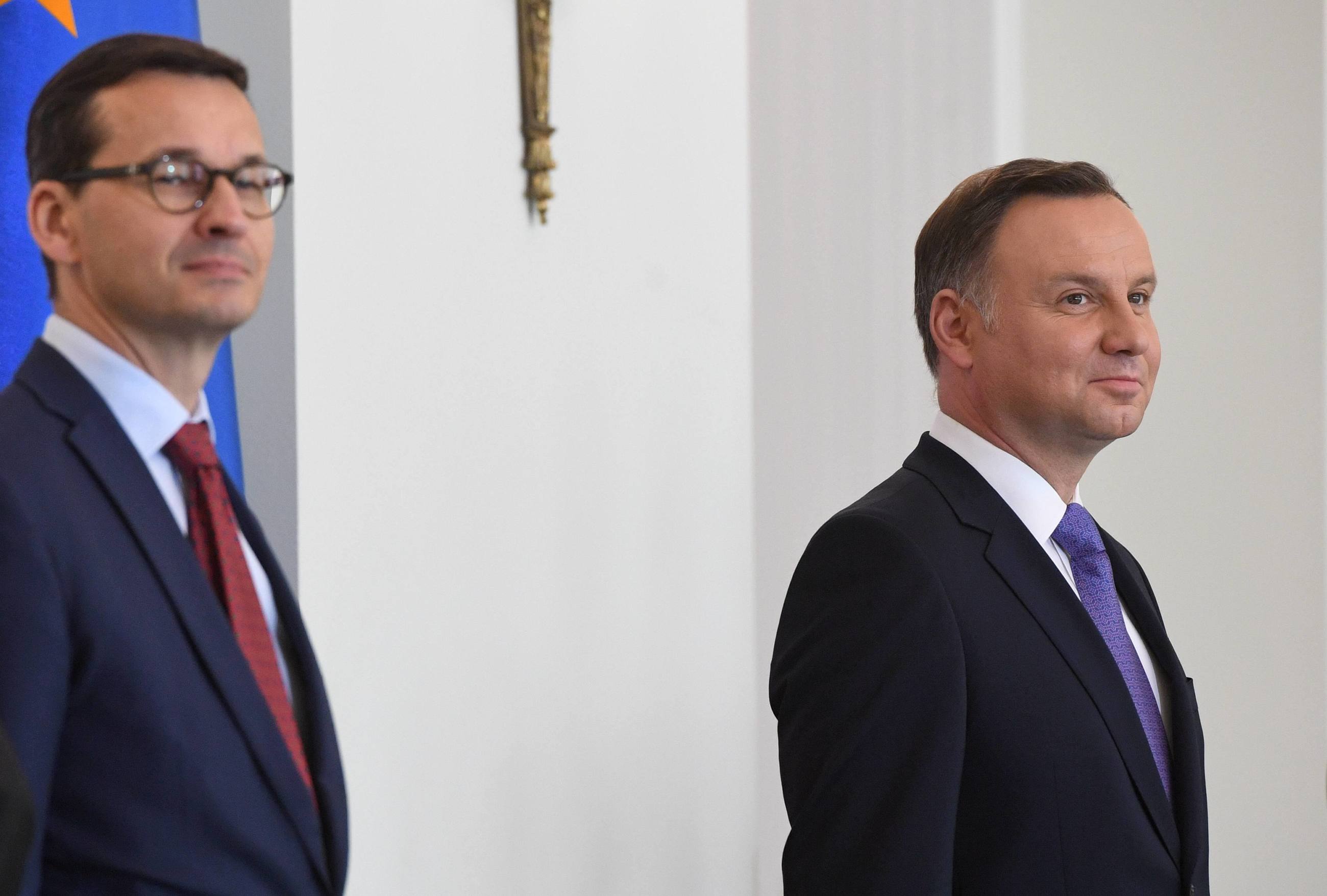 Premier Mateusz Morawiecki i prezydent Andrzej Duda