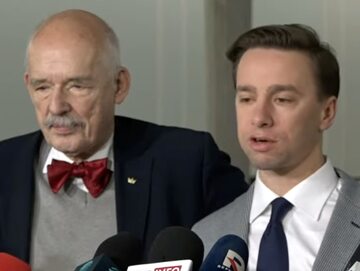 Janusz Korwin-Mikke i Krzysztof Bosak, posłowie koła Konfederacji