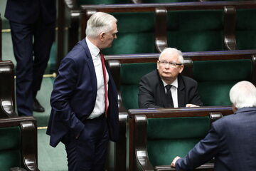 Jarosław Gowin i Jarosław Kaczyński w Sejmie