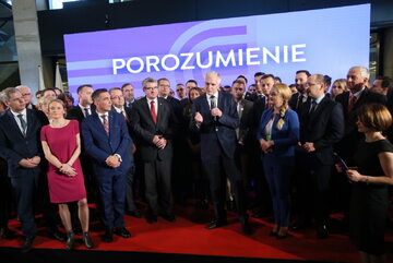 Jarosław Gowin podczas prezentacji swojej nowej partii - Porozumienie