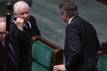 Jarosław Kaczyński i Marek Kuchciński