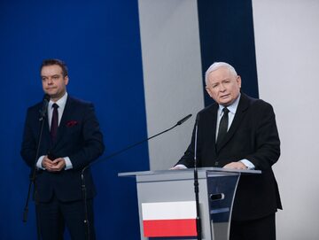Jarosław Kaczyński i Rafał Bochenek
