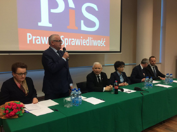 Jarosław Kaczyński na spotkaniu z działaczami PiS we Wrocławiu