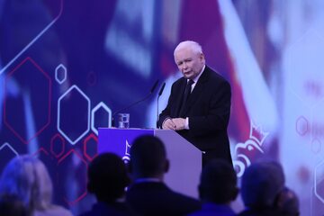 Jarosław Kaczyński podczas konwencji programowej PiS