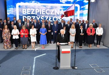 Jarosław Kaczyński prezentuje "jedynki" PiS. Warszawa, 31.08.2023