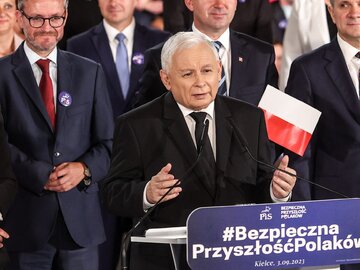 Jarosław Kaczyński w Kielcach w ramach kampanii wyborczej PiS