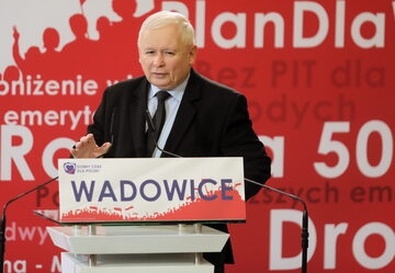 Jarosław Kaczyński w Wadowicach