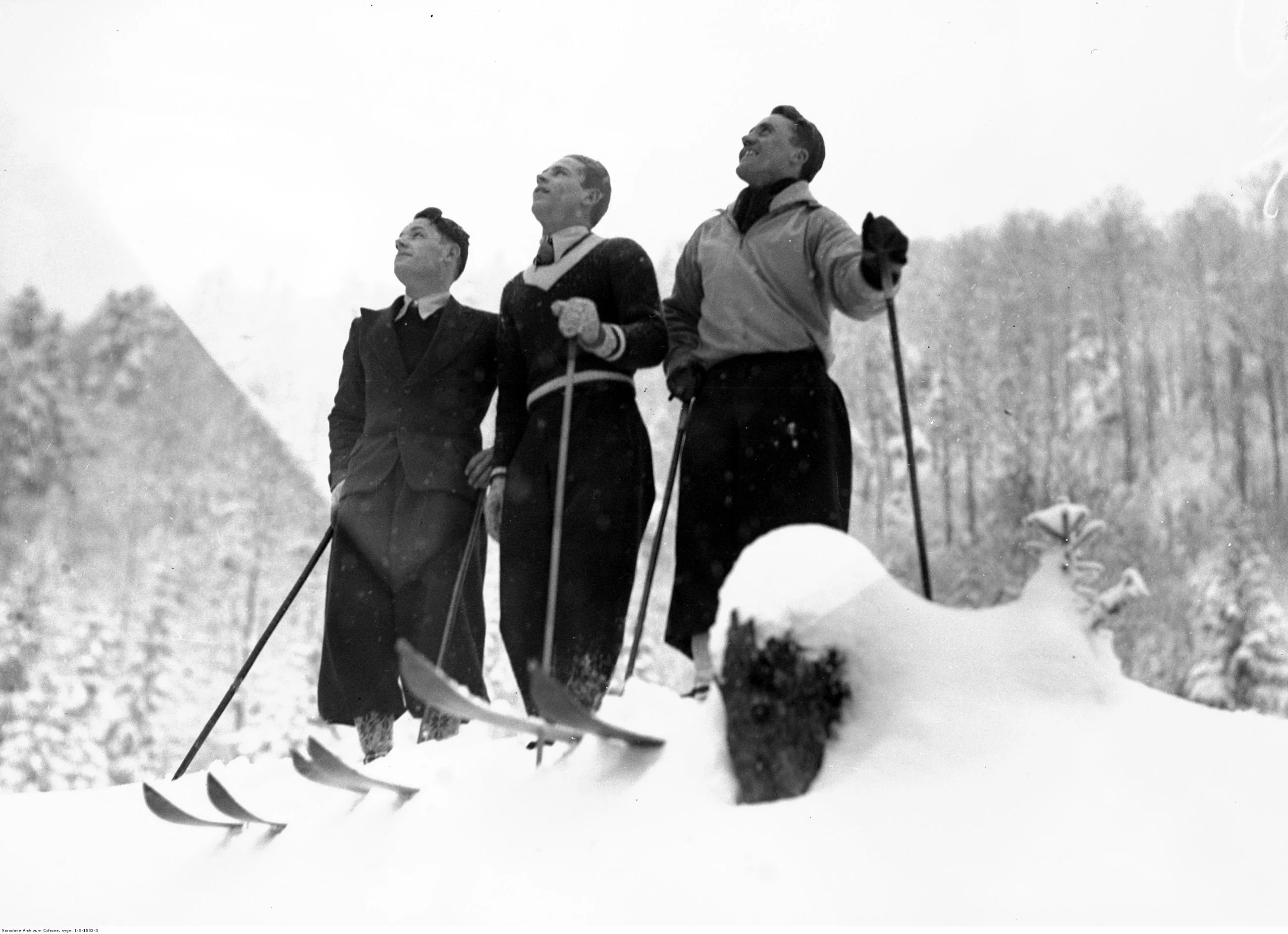 Bronisław Czech, Stanisław Marusarz, Andrzej Marusarz w Tatrach w 1935 roku