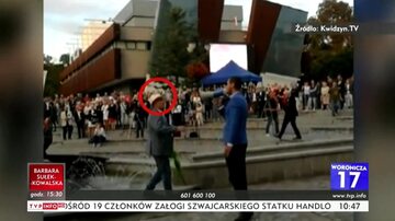 Jerzy Kozdroń próbował wyrwać megafon protestującemu