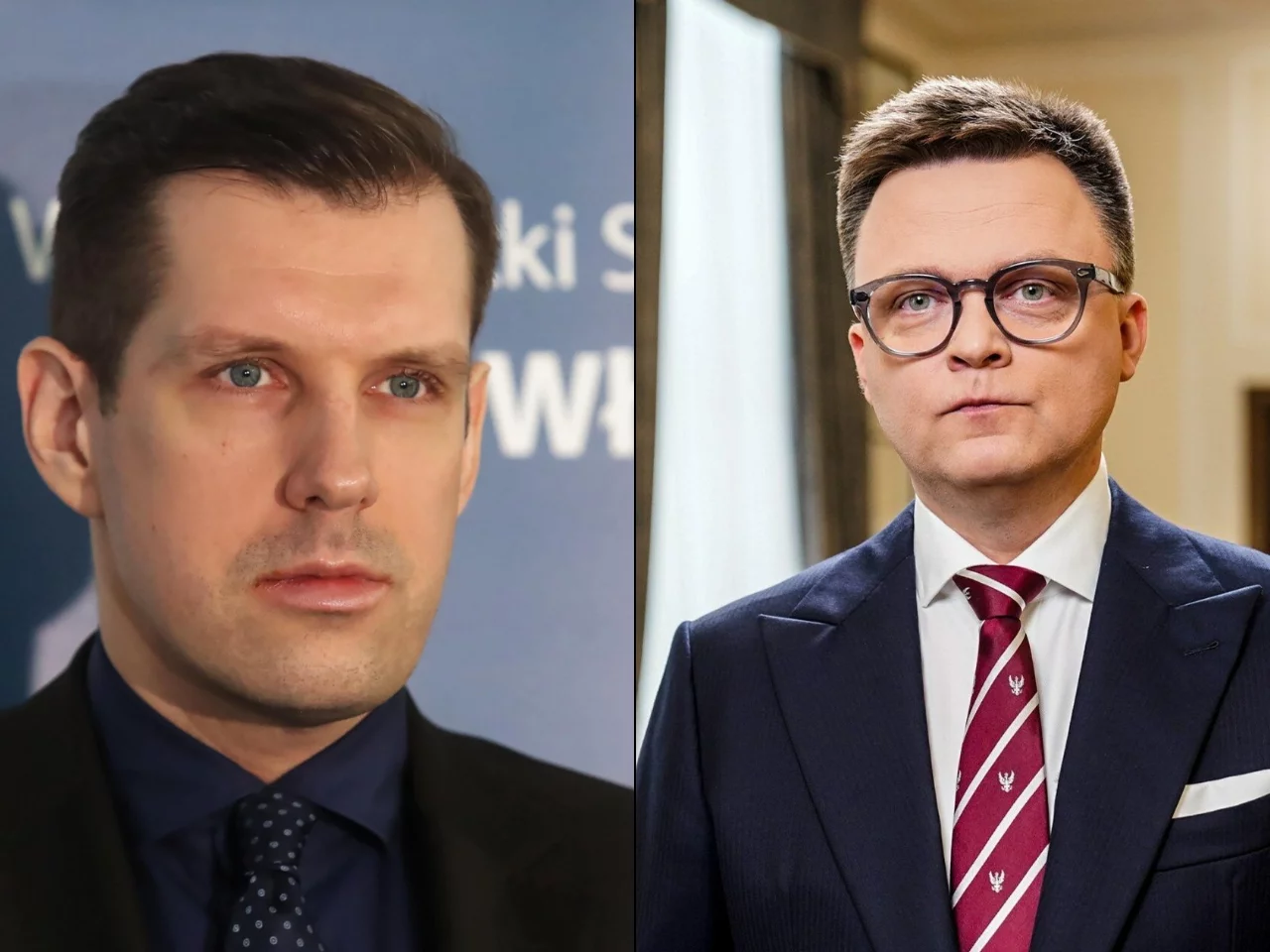 Tobiasz Bocheński (L) i Szymon Hołownia (P)